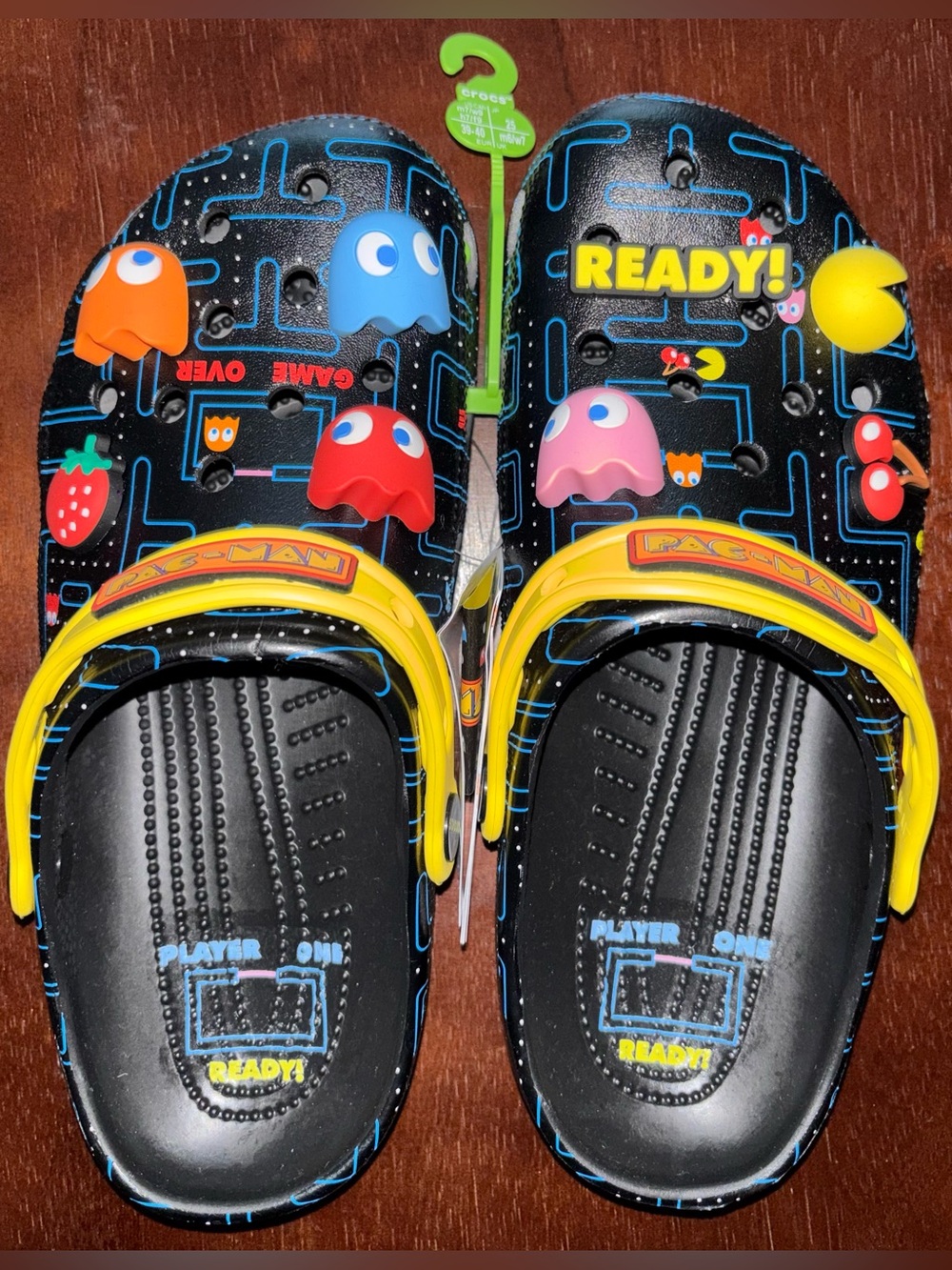 Crocs Classic Clog Pac-Man Brand New With Tags Mens Size 7 Womens Size 9